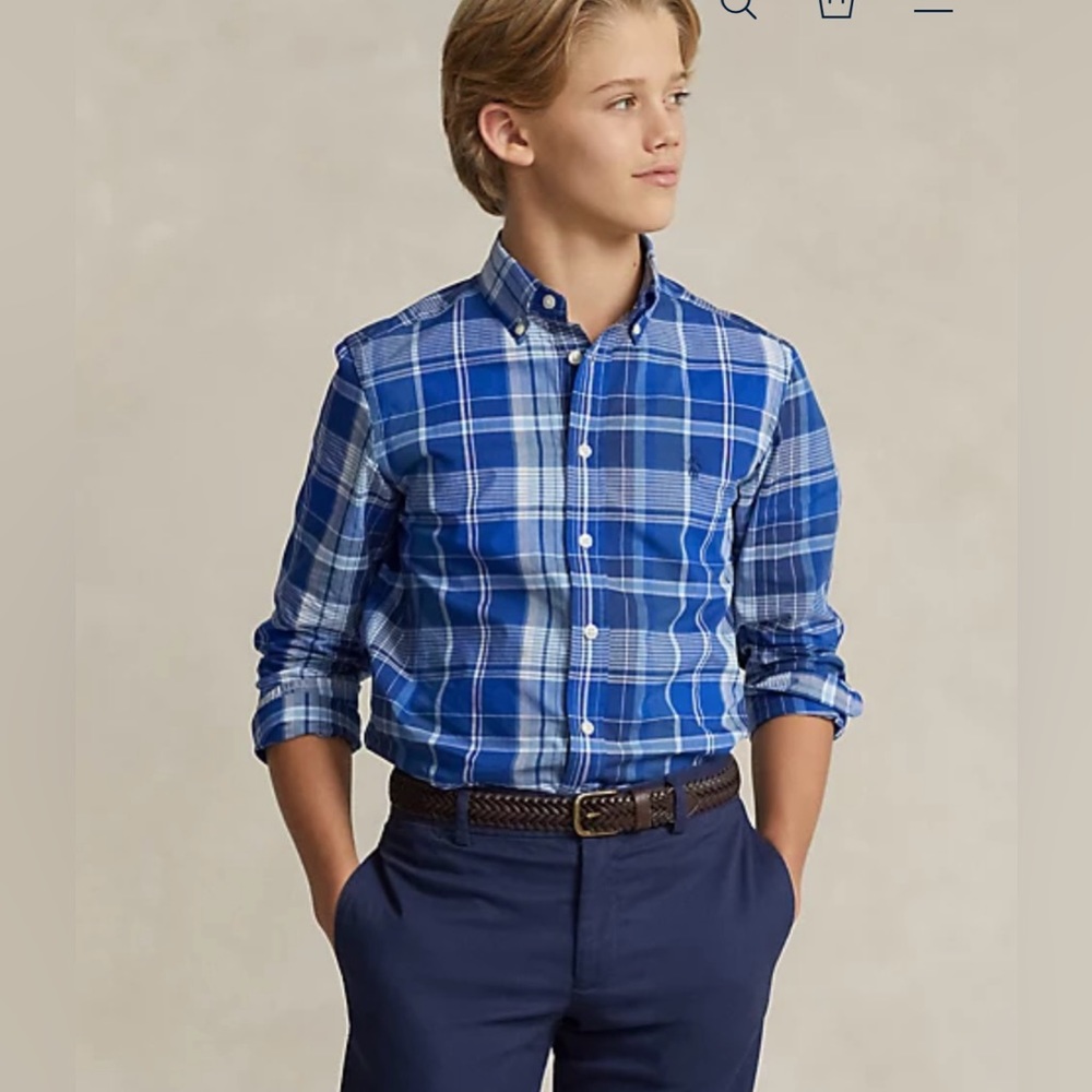 Ralph Lauren boys size medium, 8/10 button down shirt